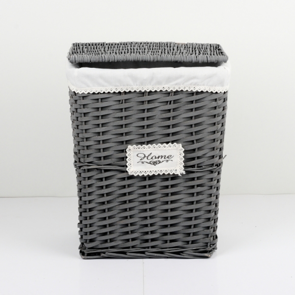 Koš na prádlo proutěný tmavý HOME 50x39x28cm