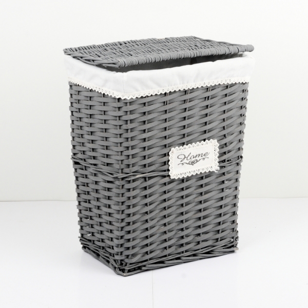 Koš na prádlo proutěný tmavý HOME 50x39x28cm
