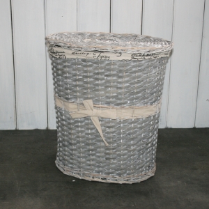 Koš na prádlo šedé proutí 55x45x33cm 