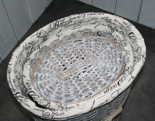 Koš na prádlo šedé proutí 55x45x33cm 