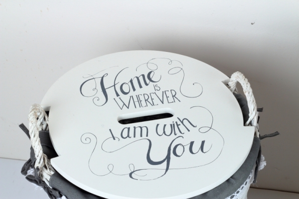 Koš na špinavé prádlo s látkovým potahem 39x48cm