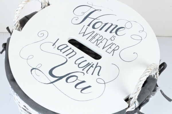 Koš na špinavé prádlo s látkovým potahem 39x48cm