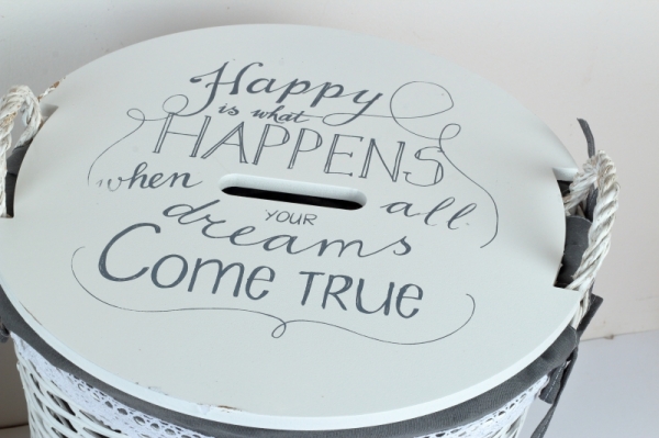 Koš na špinavé prádlo s látkovým potahem 45x57cm