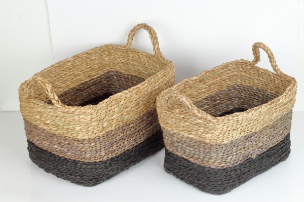 Koš z mořské trávy 23x33x23cm