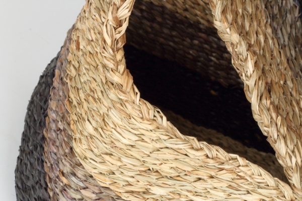 Koš z mořské trávy 23x33x23cm