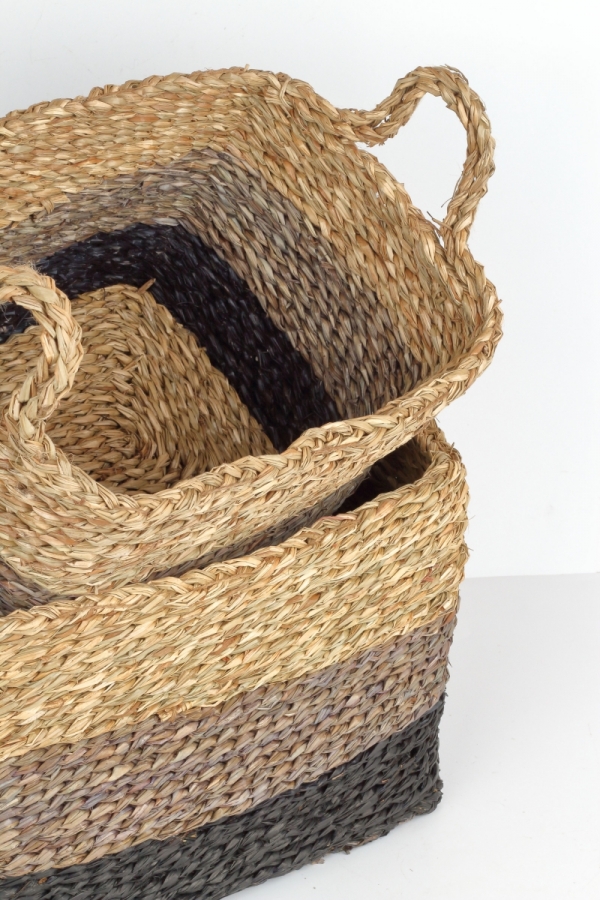 Koš z mořské trávy 23x33x23cm