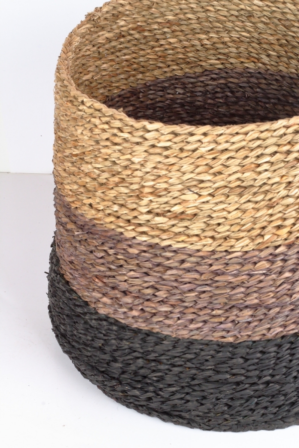 Koš z mořské trávy kulatý velký 42×34×42cm