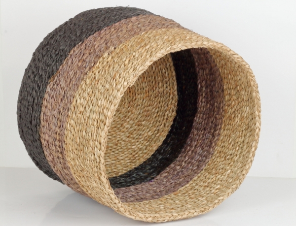 Koš z mořské trávy kulatý velký 42×34×42cm