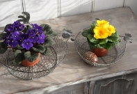 Košíček na vajíčka slepice šedý velký 30,5cm