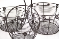 Košík drátěný antik 4122