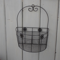 Košík drátěný antik. sada dvou košíků