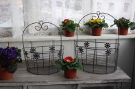 Košík drátěný antik. sada dvou košíků