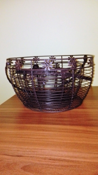 Košík drátěný antik - vyřazeno dek4605