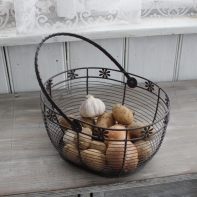 Košík drátěný antik - vyřazeno dek4605
