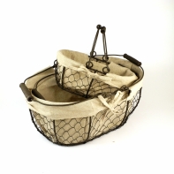 Košík kovový set 3ks