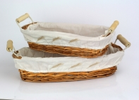 Košík na pečivo 2ks oválný