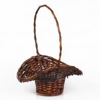 Košík proutěný hnědý 34x26x42cm