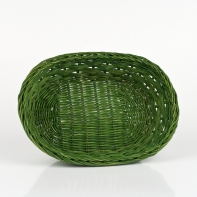Košík proutěný zelený 27x19x8cm