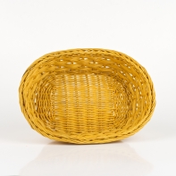 Košík proutěný žlutý 27x19x8cm