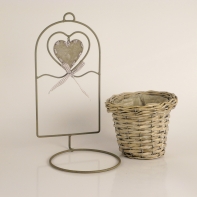 Košík v drátěném závěsu 42cm