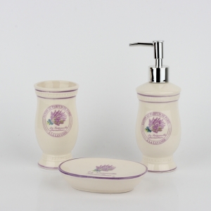 Koupelnová sada levandule (sada 3ks) 8x7x20cm