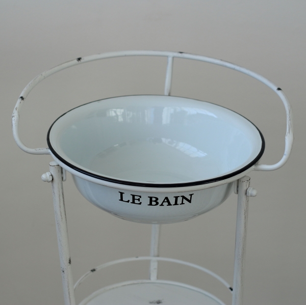 Koupelnový retro stojan bílý 80cm