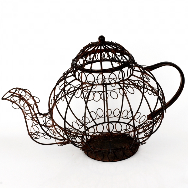 Kovová dekorace konvice 25x40x25cm