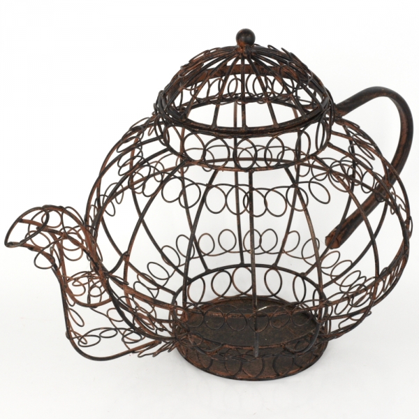 Kovová dekorace konvice 25x40x25cm