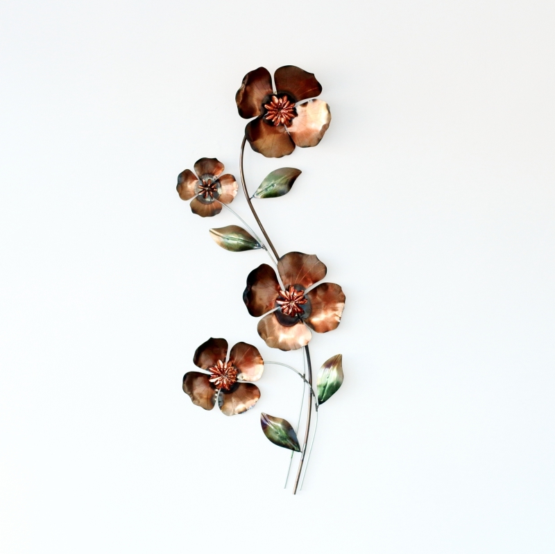 Kovová dekorace na zeď 76cm