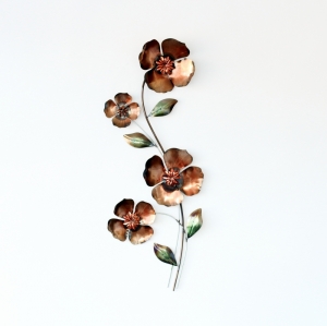 Kovová dekorace na zeď 76cm