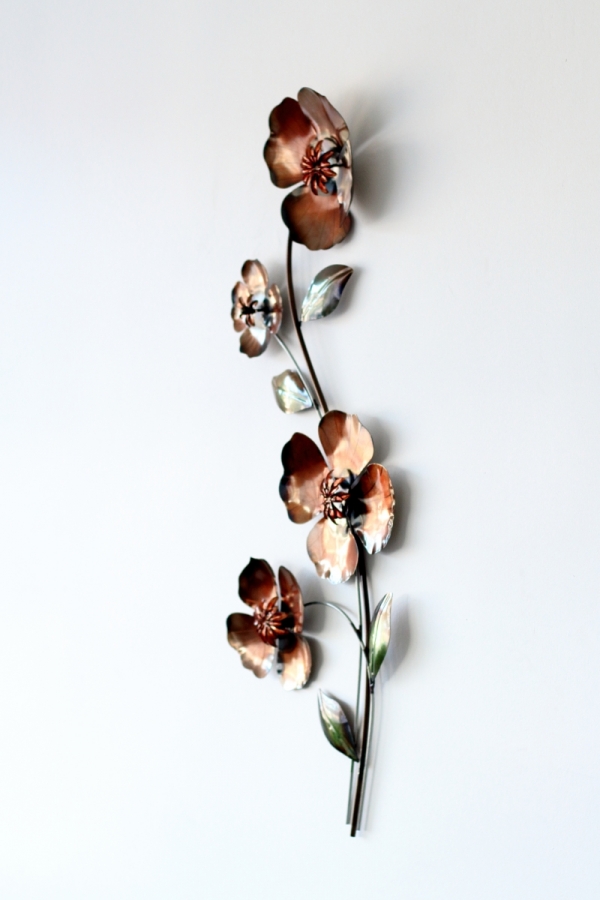 Kovová dekorace na zeď 76cm