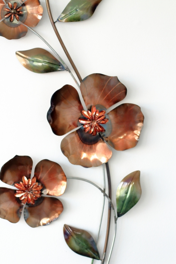 Kovová dekorace na zeď 76cm