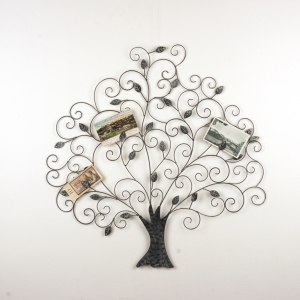 Kovová dekorace na zeď strom 78x79cm