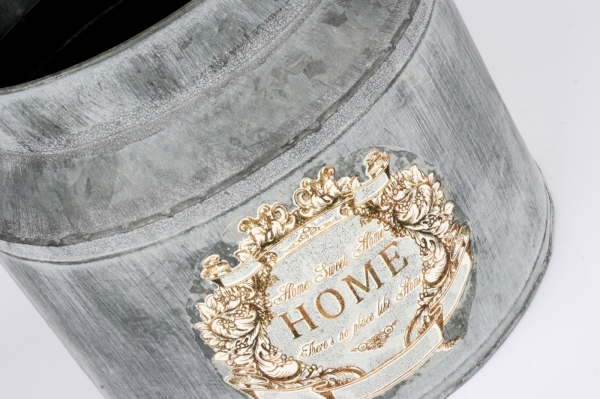 Kovová dekorační bandaska HOME (sada 3ks) 34/27/20cm