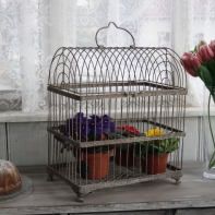 Kovová dekorační klec 40x27x44cm