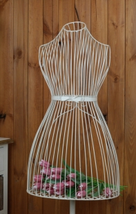 Kovová figurína krejčovská panna 146cm