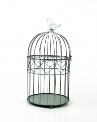 Kovová klec s ptáčkem set 2ks - 35/43cm