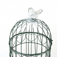 Kovová klec s ptáčkem set 2ks - 35/43cm