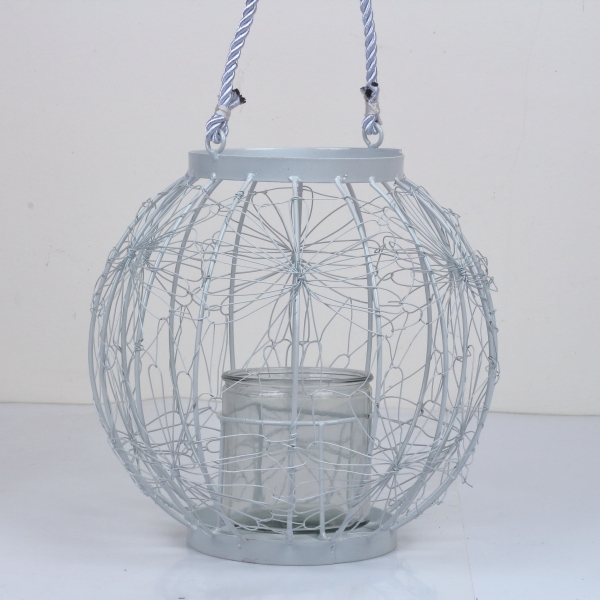 Kovová lucerna proplétaná 25x28cm