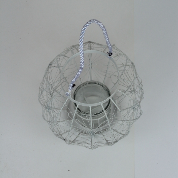 Kovová lucerna proplétaná 25x28cm