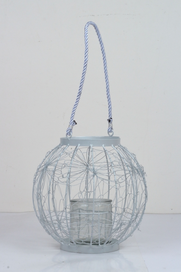 Kovová lucerna proplétaná 25x28cm