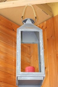 Kovová lucerna s uchem z provazu (set 3ks) 54/42/25cm