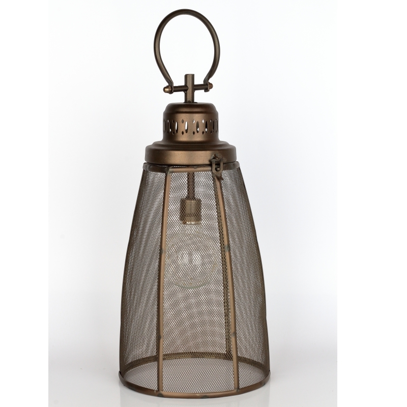 Kovová lucerna s žárovkou 50cm