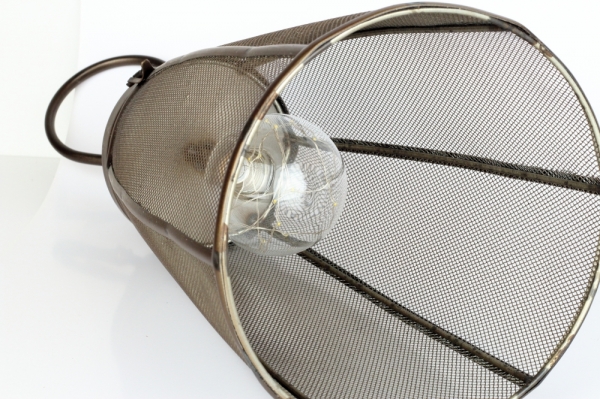 Kovová lucerna s žárovkou 50cm