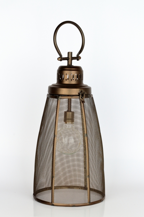 Kovová lucerna s žárovkou 50cm