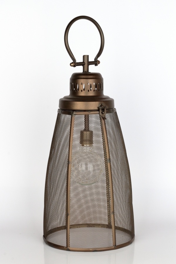 Kovová lucerna s žárovkou 50cm