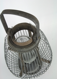 Kovová lucerna šedá 23cm