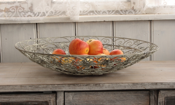 Kovová mísa na ovoce s patinou 39/47,5cm (set 2ks)