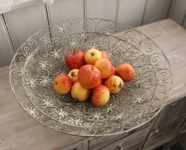 Kovová mísa na ovoce s patinou 39/47,5cm (set 2ks)