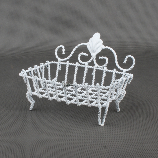 Kovová mýdlenka bílá 14,5x11x10,5cm